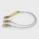Guardian® Shock Absorbing Cable Lanyard - Steel Snap Hook Connector (Twin Leg)