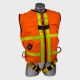 Guardian® Fall Protection Construction Tux Harness - Hi-Viz Orange Yellow Back and Side D-Ring with PT Chest and PT Leg Buckles