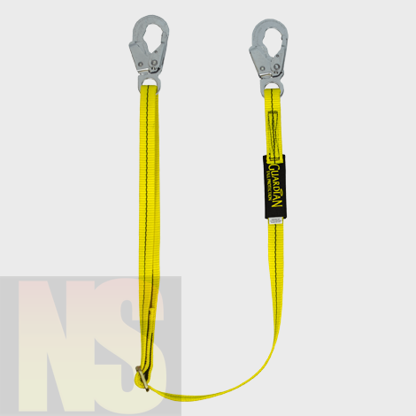 Guardian® 4ft-6ft Adjustable Non-Shock Absorbing Lanyard - Steel Snap Hook  Connector (Single Leg)