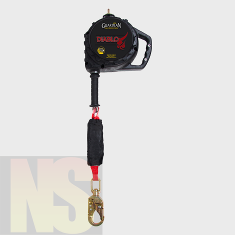 Guardian® 33ft Diablo Cable SRL Leading Edge - Steel Snap Hook Connector  (Single Leg)